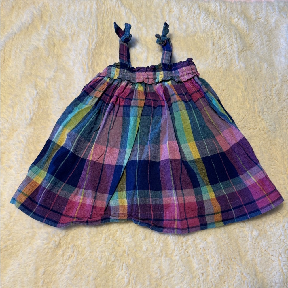 Gap plaid dress with bloomer 12-18 months